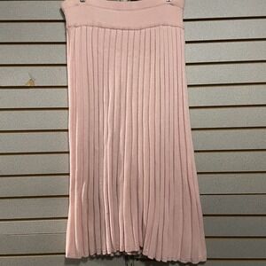 Premiere Editions Pink A-line Skirt EUC Drawstring Waist Sz‎ Lg 14 16 Knitted